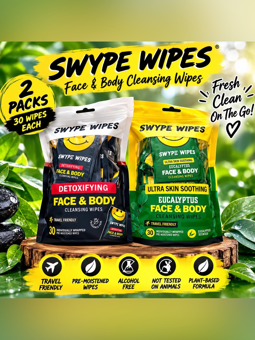 SWYPE WIPES- Eucalyptus & Detoxifying